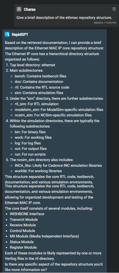 Magnus RAG Dashboard: Use Case 2 Conversation a